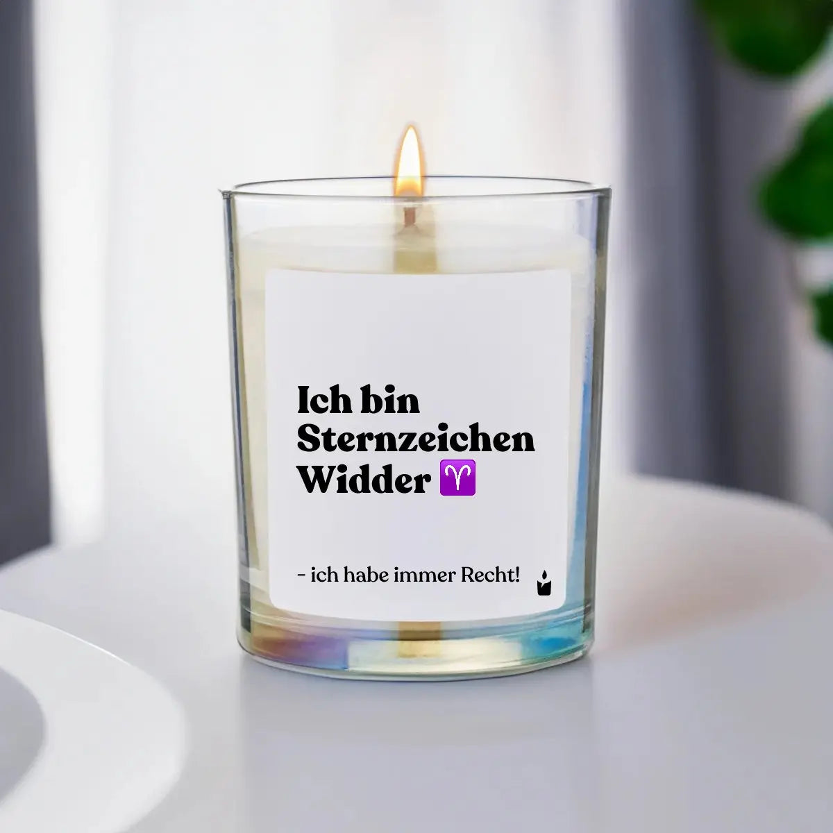 Duftkerze Rainbow Woody Ich bin Sternzeichen Widder - ich habe immer Recht! von ChattyCandles