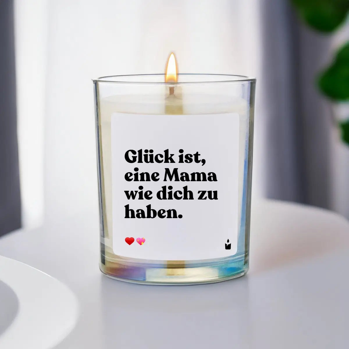 Duftkerze Rainbow Woody Glück ist, eine Mama wie dich zu haben. von ChattyCandles