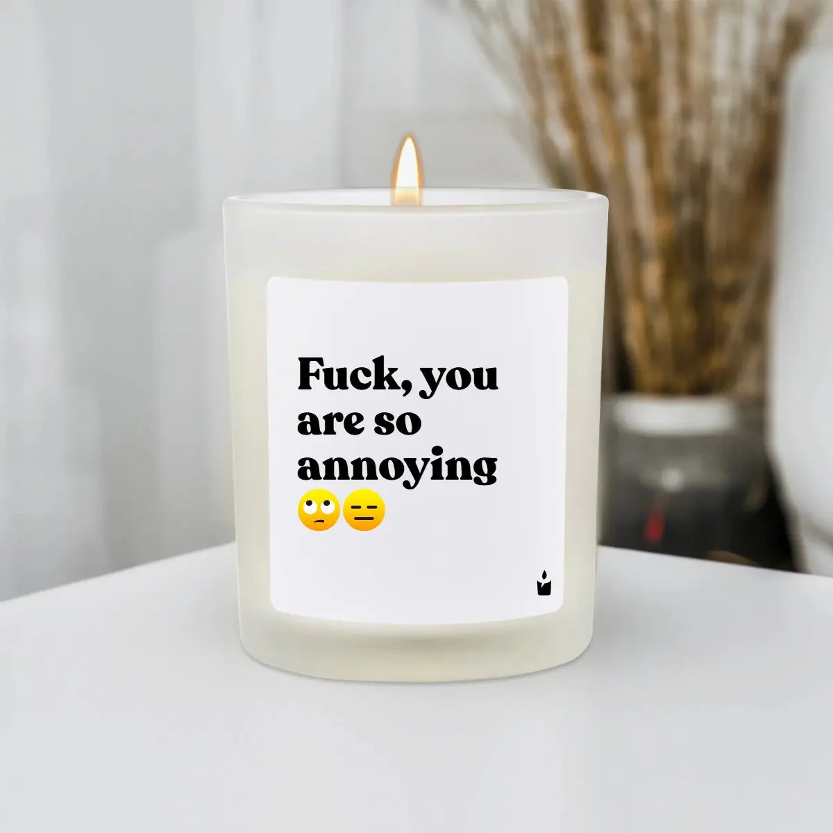 Duftkerze Weiss Flowery Fuck, you are so annoying von ChattyCandles