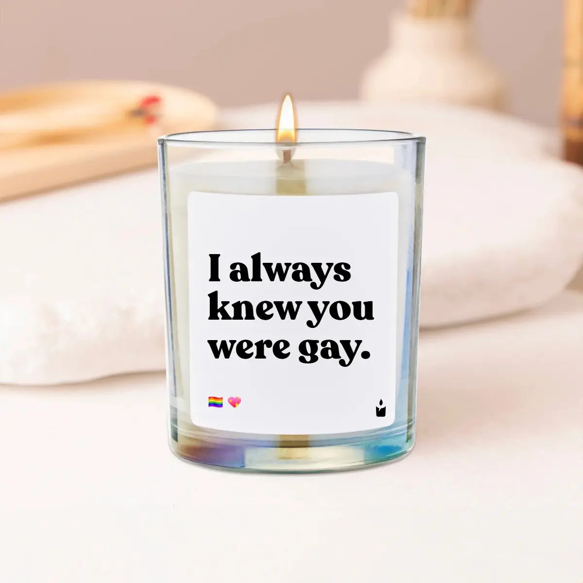Duftkerze Rainbow Woody I always knew you were gay. von ChattyCandles