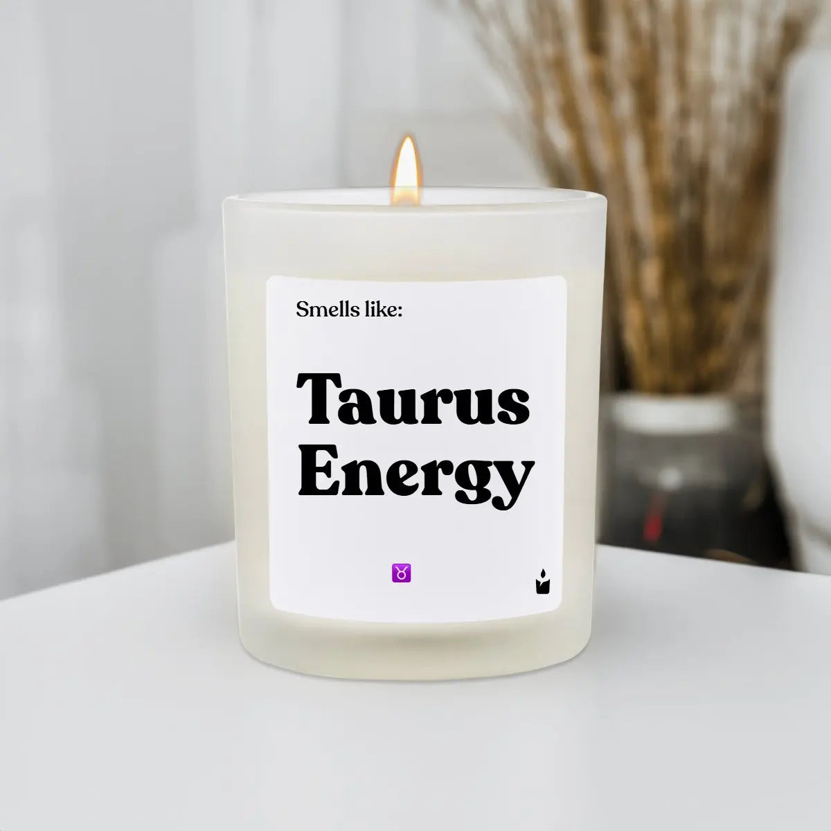 Duftkerze Weiss Woody Smells like: Taurus Energy von ChattyCandles