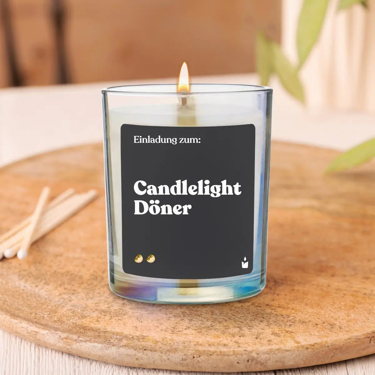 Duftkerze Rainbow Woody Candlelight Döner von ChattyCandles