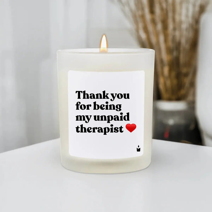 Duftkerze Flowery Thank you for being my unpaid therapist von ChattyCandles