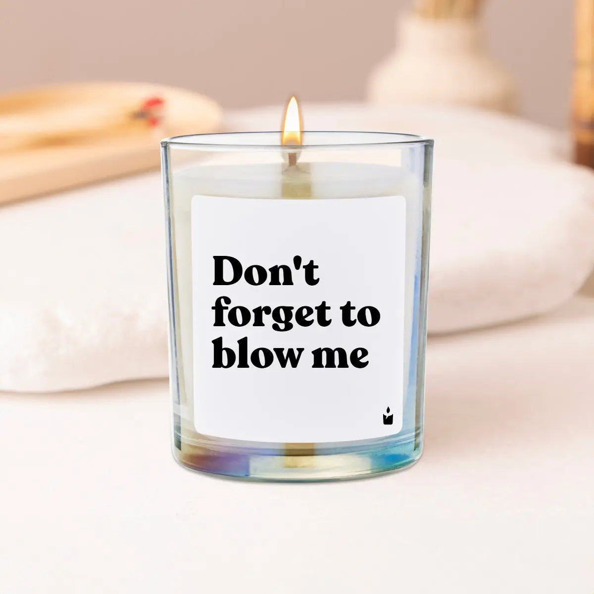 Duftkerze Rainbow Woody Don't forget to blow me von ChattyCandles