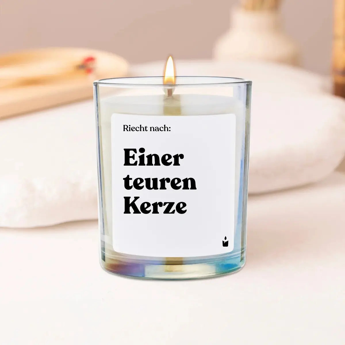 Duftkerze Rainbow Woody Riecht nach: Einer teuren Kerze von ChattyCandles