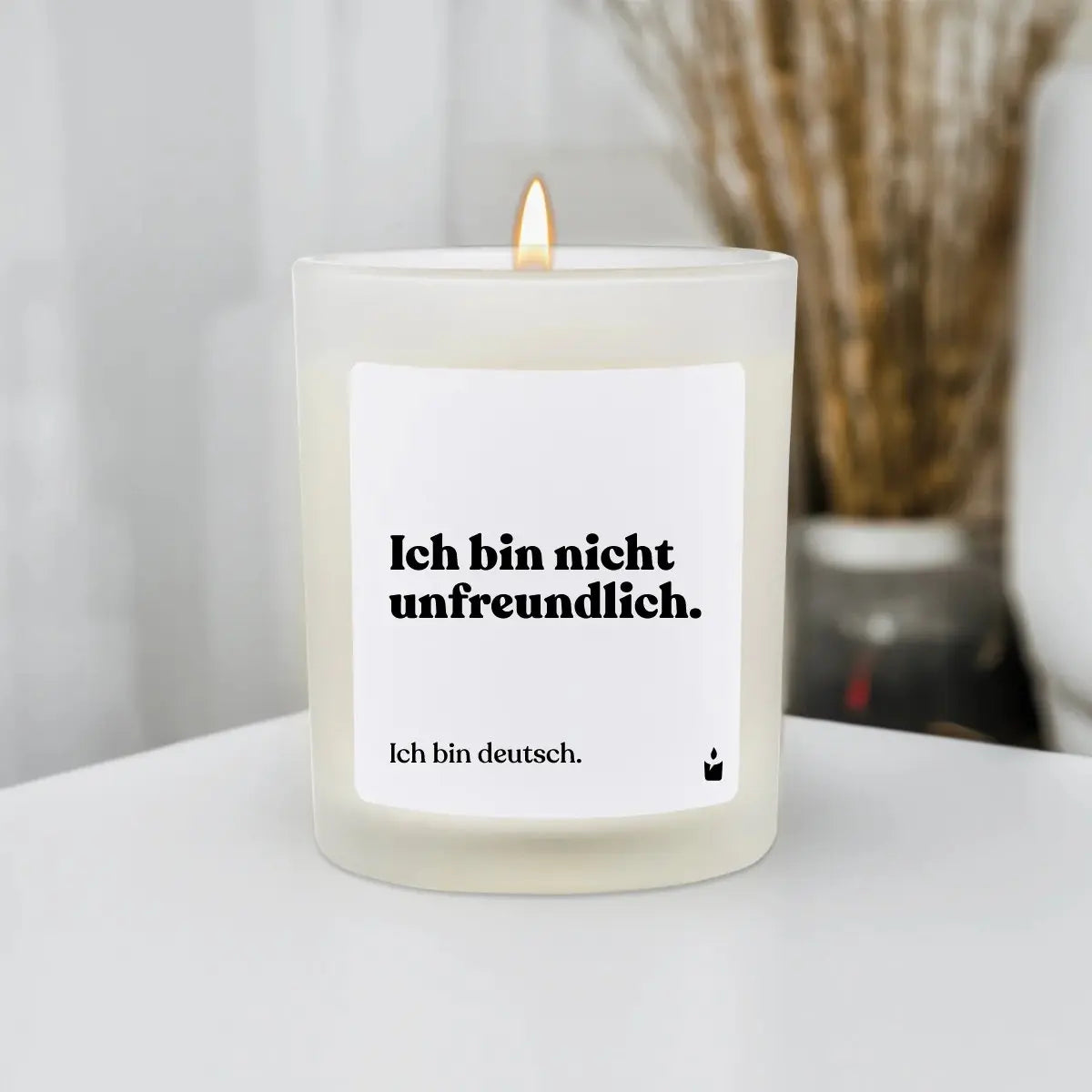 Duftkerze Weiss Woody Ich bin nicht unfreundlich. von ChattyCandles
