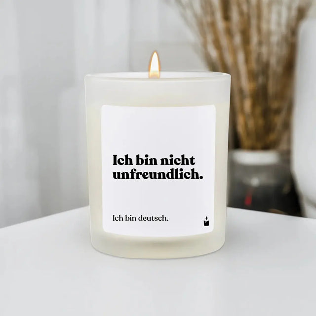 Duftkerze Weiss Woody Ich bin nicht unfreundlich. von ChattyCandles