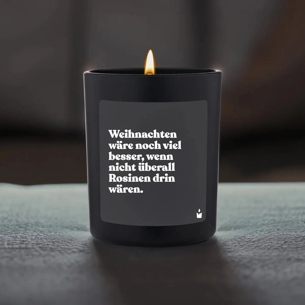 Duftkerze Schwarz Woody Weihnachten wäre noch viel besser, wenn nicht überall Rosinen drin wären. von ChattyCandles