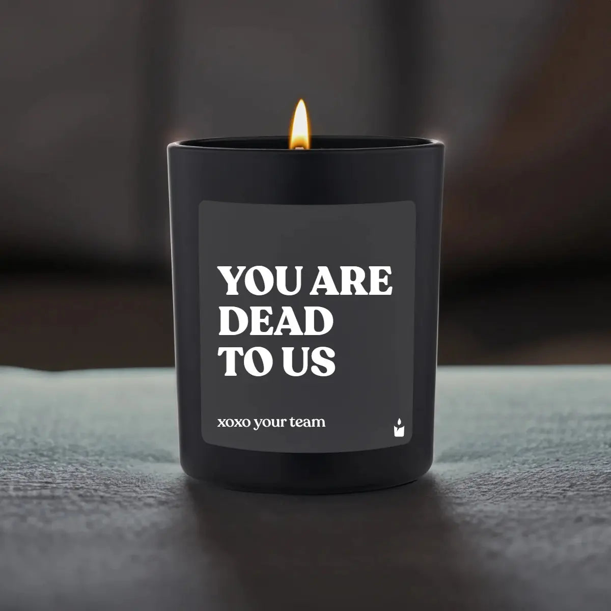 Duftkerze Schwarz Woody You are dead to us von ChattyCandles