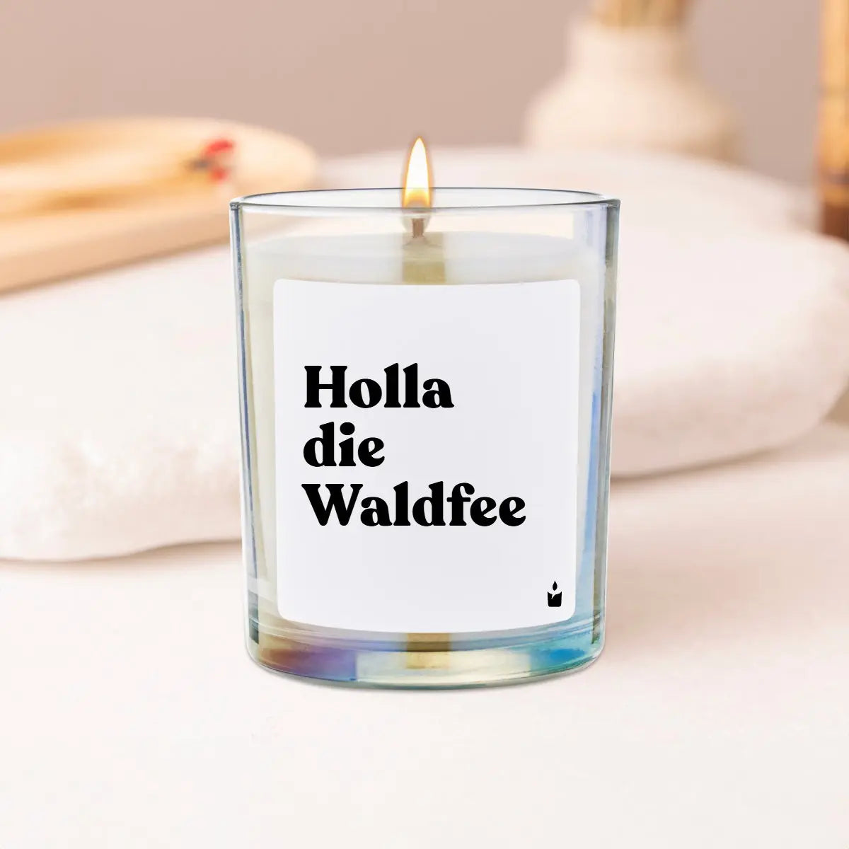 Duftkerze Rainbow Woody Holla die Waldfee von ChattyCandles