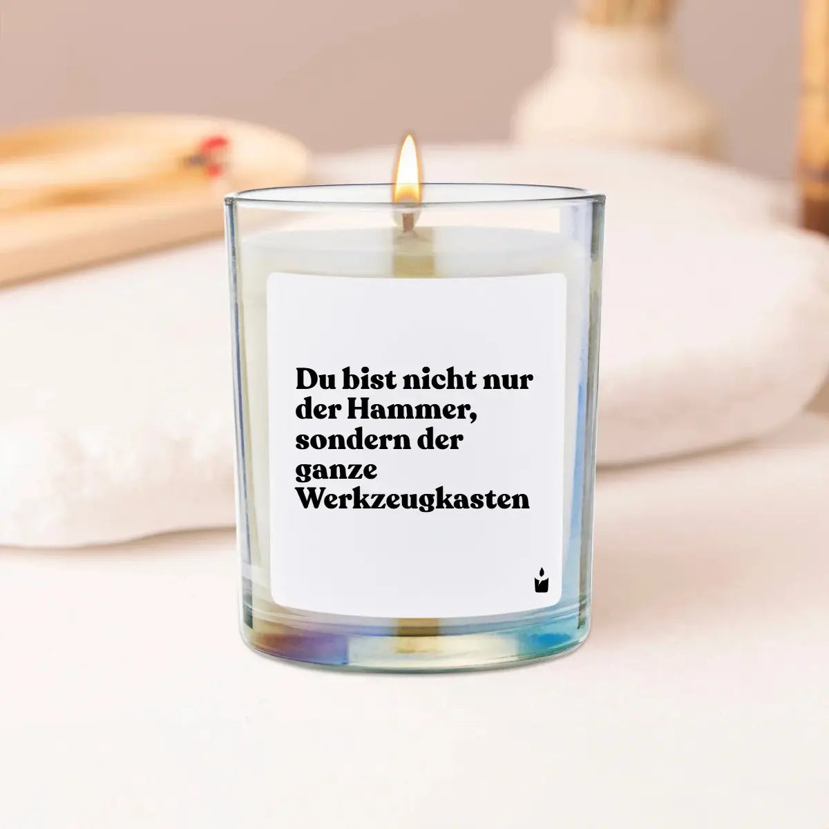 Duftkerze Rainbow Flowery Du bist nicht nur der Hammer, sondern der ganze Werkzeugkasten von ChattyCandles