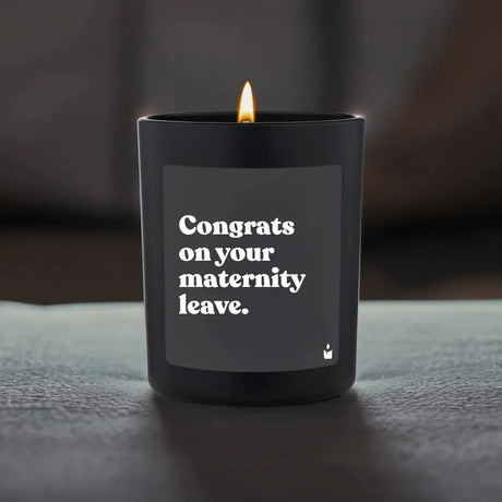 Duftkerze Schwarz Woody Congrats on your maternity leave. von ChattyCandles