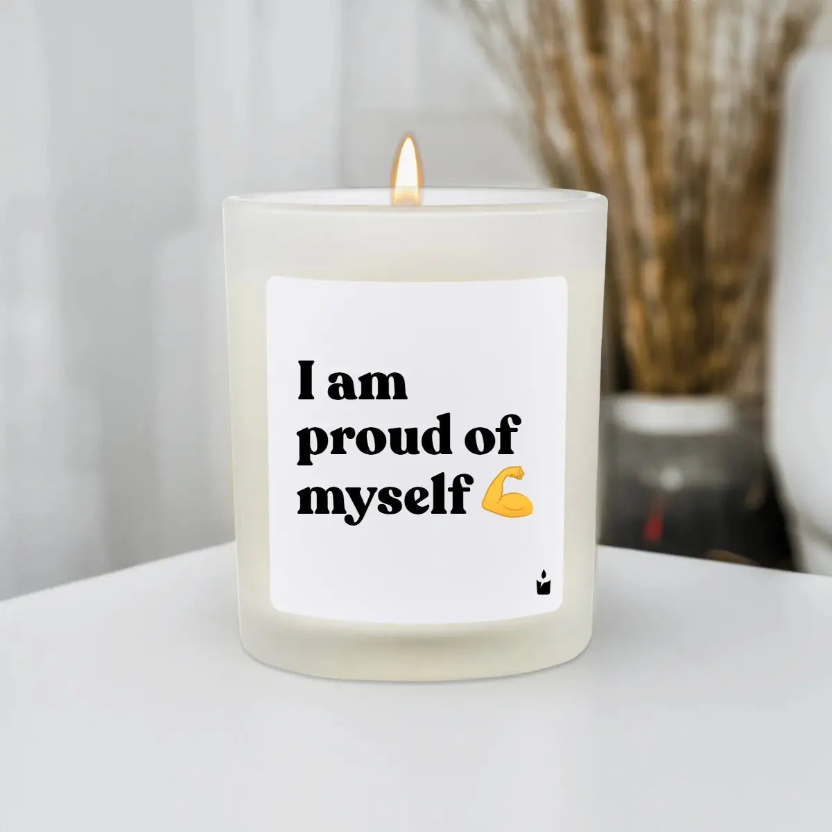Duftkerze Weiss Flowery I am proud of myself von ChattyCandles