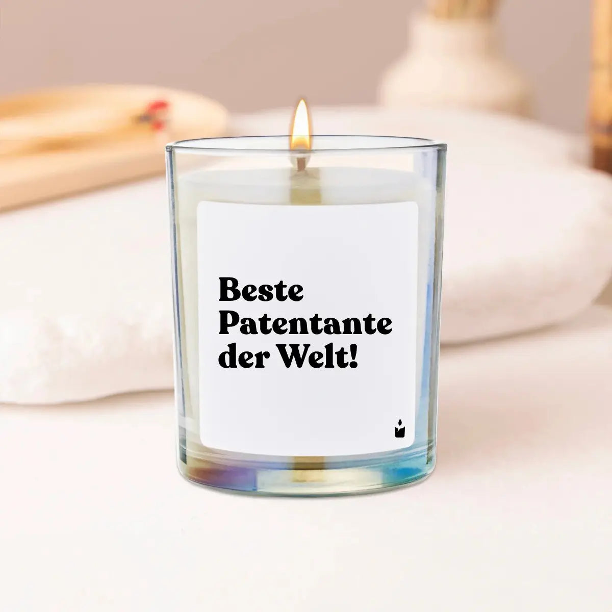 Duftkerze Rainbow Flowery Beste Patentante der Welt! von ChattyCandles