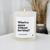 Duftkerze Weiss Flowery What's a queen without her king? - more powerful. von ChattyCandles