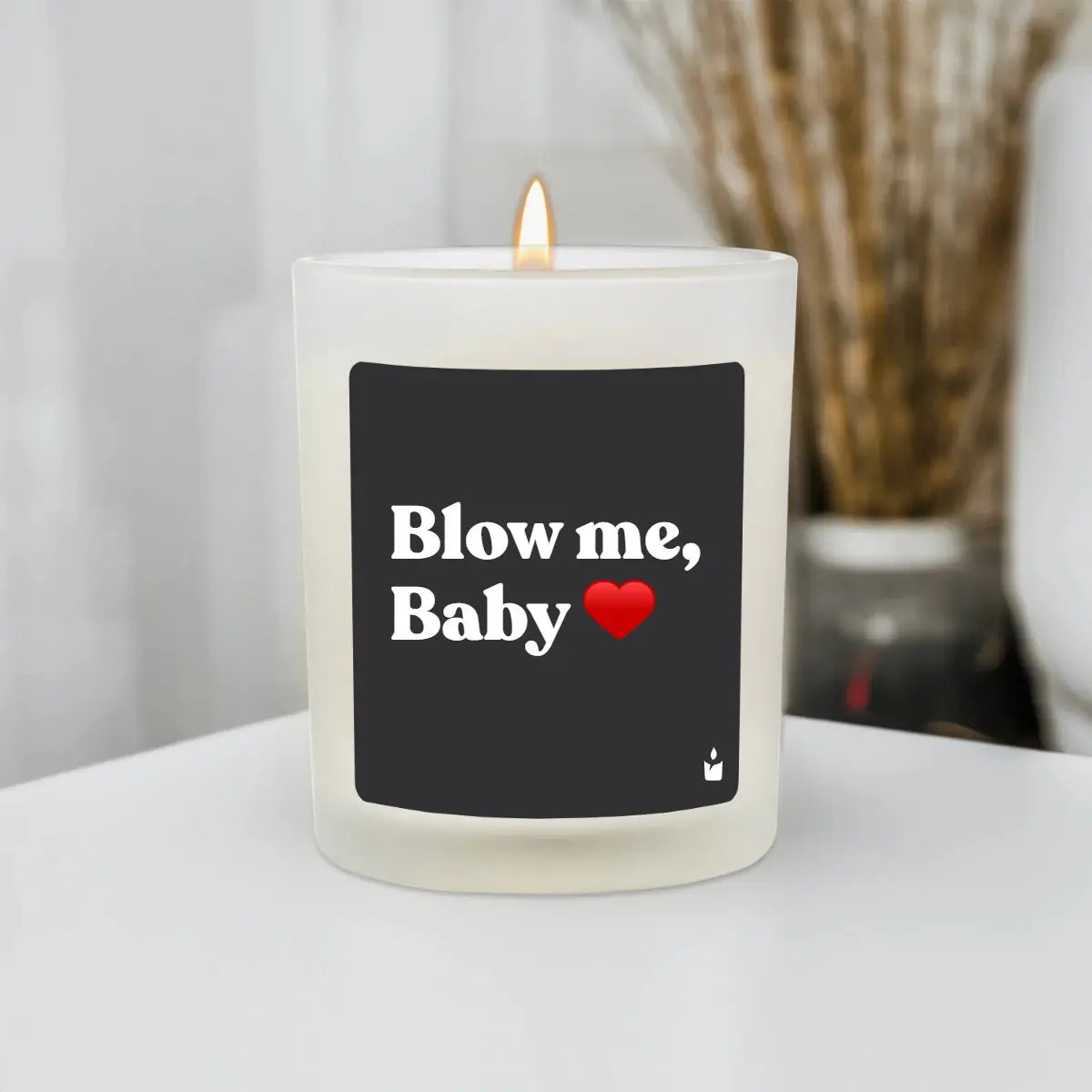 Duftkerze Weiss Flowery Blow me, Baby von ChattyCandles