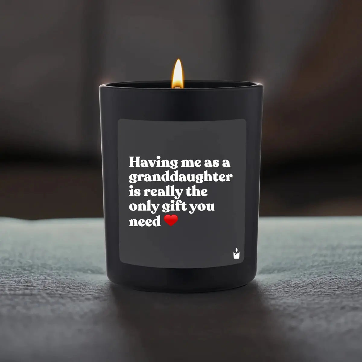 Duftkerze Schwarz Flowery Having me as a granddaughter is really the only gift you need von ChattyCandles