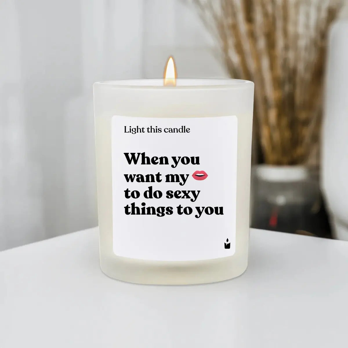Duftkerze Weiss Flowery Light this candle when you want my mouth to do sexy things to you von ChattyCandles
