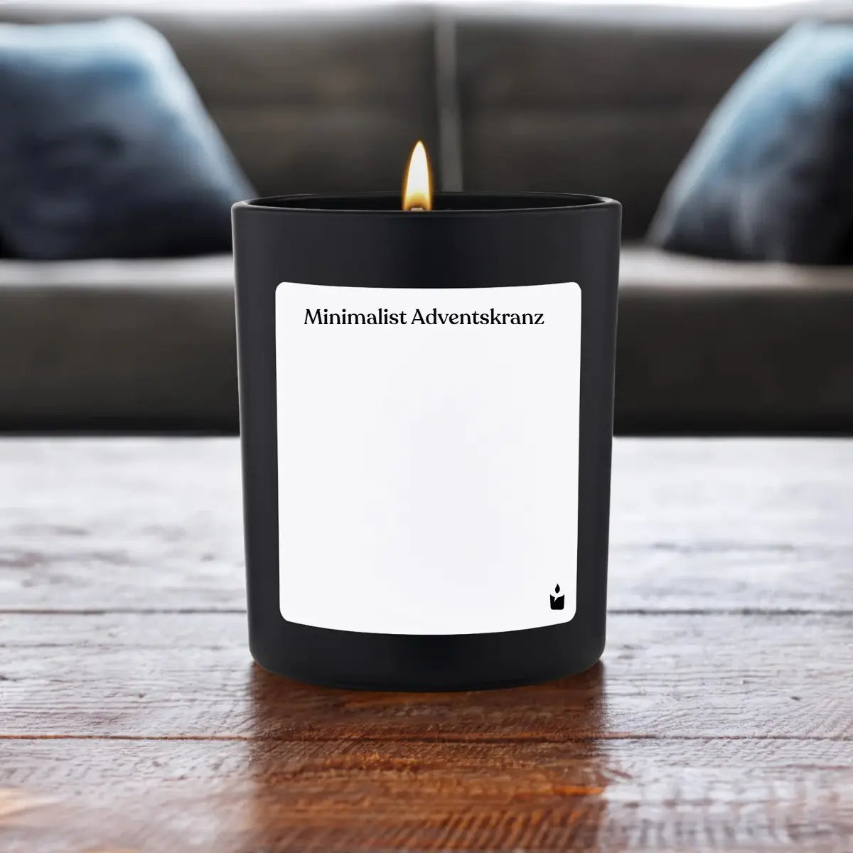 Duftkerze Schwarz Woody Minimalist Adventskranz von ChattyCandles