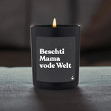 Duftkerze Schwarz Flowery Beschti Mama vode Welt von ChattyCandles