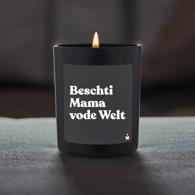 Duftkerze Schwarz Flowery Beschti Mama vode Welt von ChattyCandles