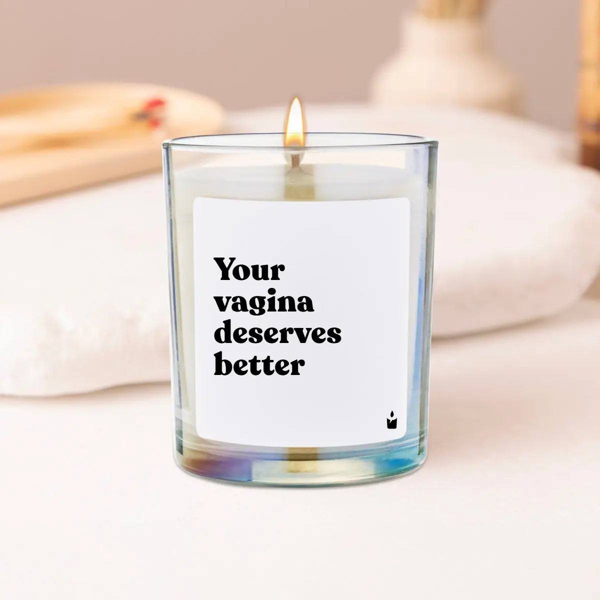 Duftkerze Rainbow Woody Your vagina deserves better von ChattyCandles