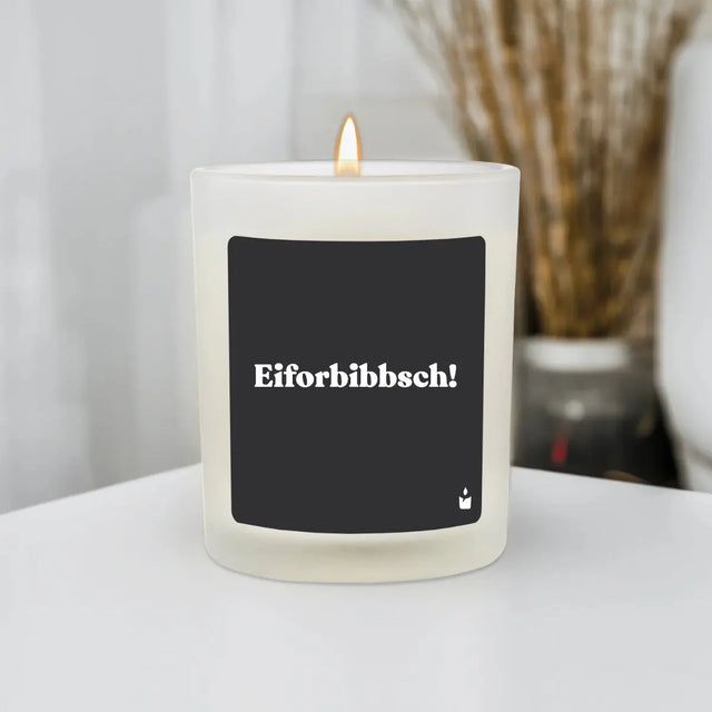 Duftkerze Weiss Woody Eiforbibbsch! von ChattyCandles