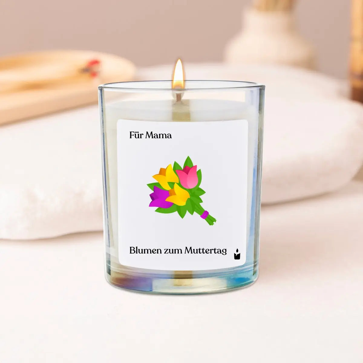 Duftkerze Rainbow Flowery Blumenstrauss von ChattyCandles