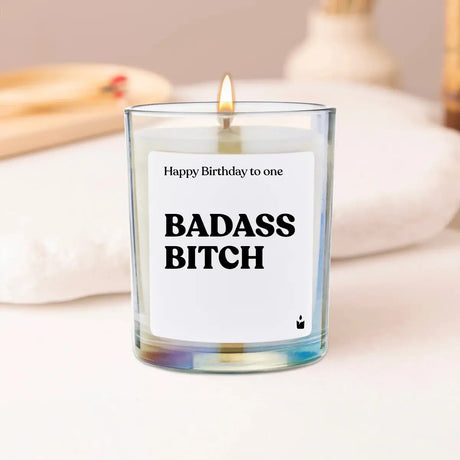 Duftkerze Rainbow Woody Happy Birthday to one badass bitch von ChattyCandles