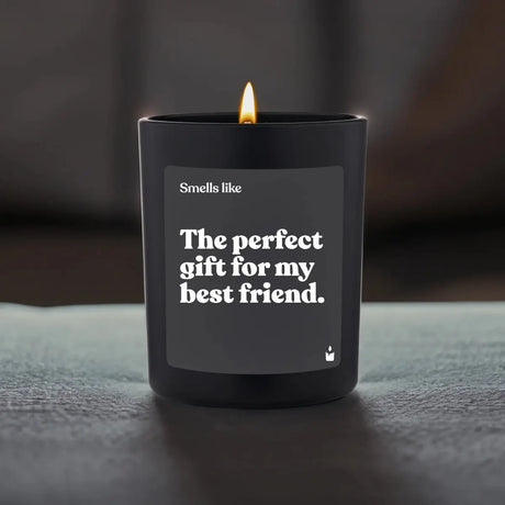 Duftkerze Schwarz Woody Smells like: The perfect gift for my best friend. von ChattyCandles