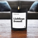 Duftkerze Schwarz Woody Du bist mein Lieblingsfreund! von ChattyCandles