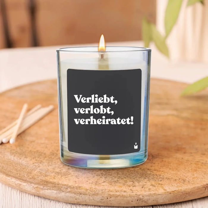 Duftkerze Woody Verliebt, verlobt, verheiratet! von ChattyCandles