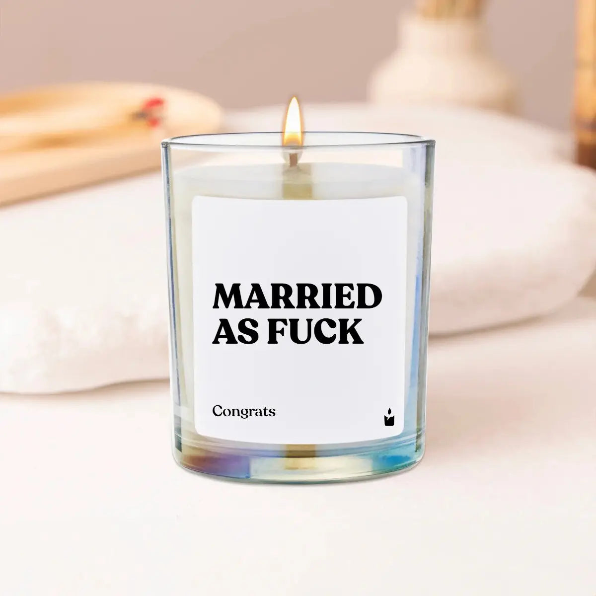 Duftkerze Rainbow Flowery married as fuck - congrats von ChattyCandles