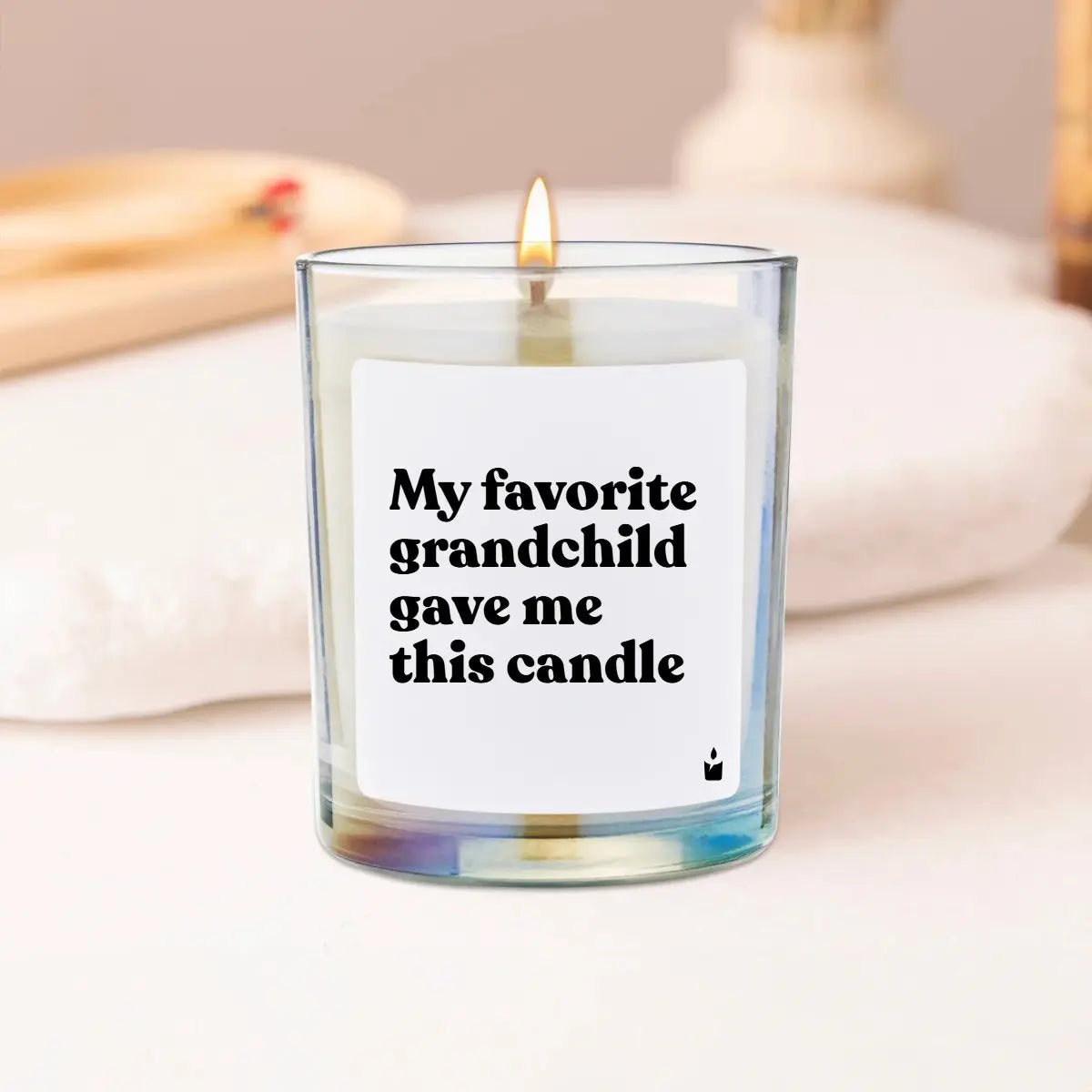 Duftkerze Rainbow Woody My favorite grandchild gave me this candle von ChattyCandles