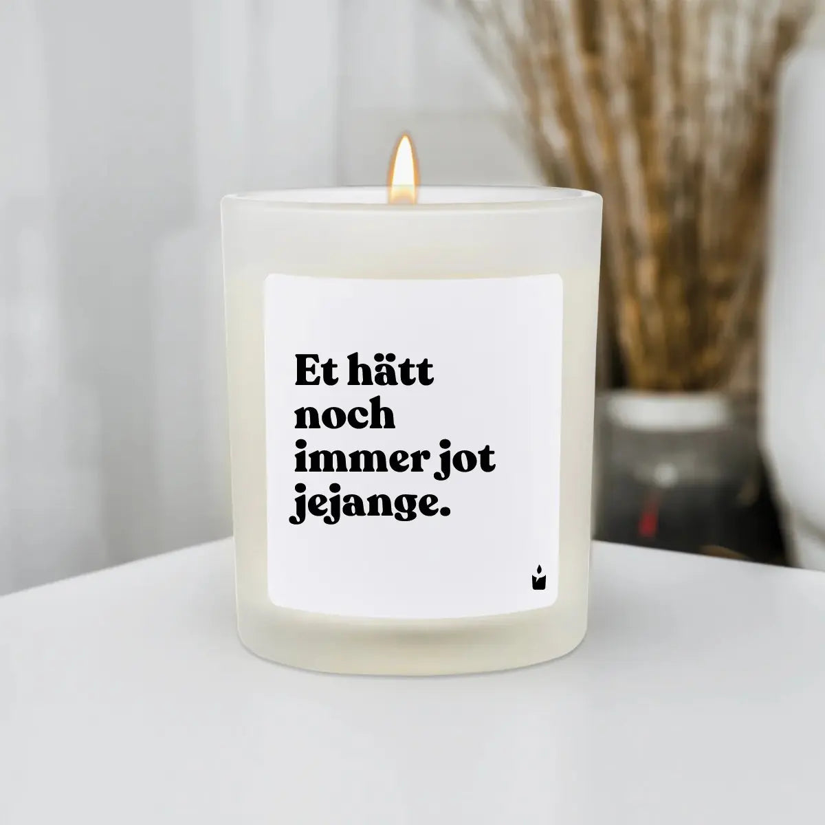 Duftkerze Weiss Woody Et hätt noch immer jot jejange. von ChattyCandles