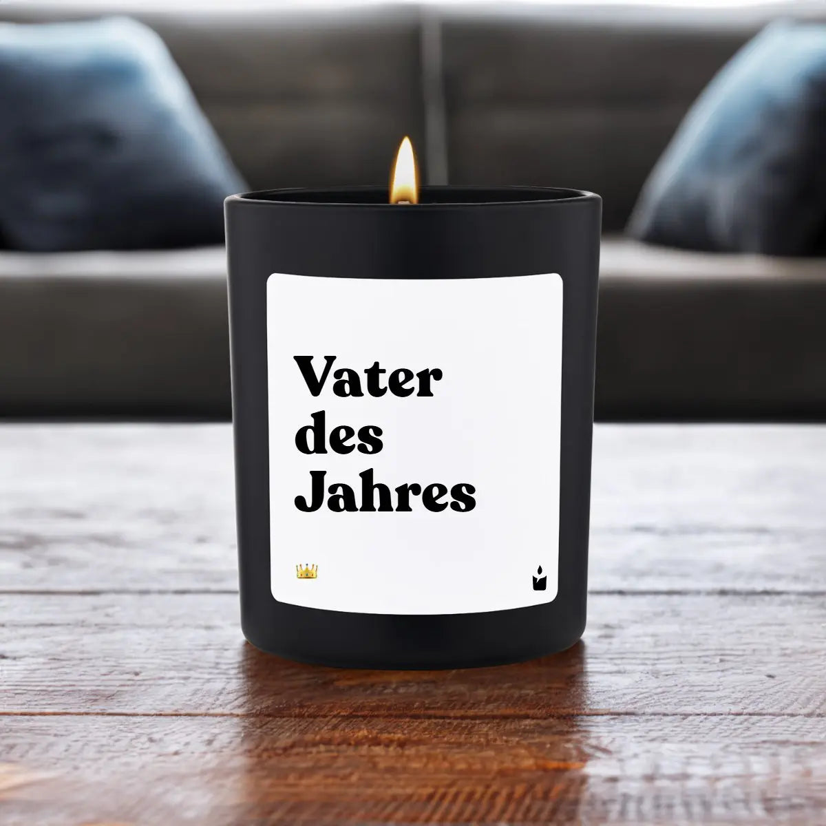 Duftkerze Schwarz Woody Vater des Jahres von ChattyCandles