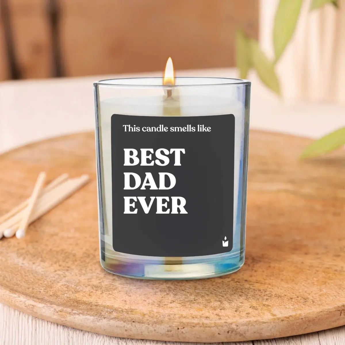 Duftkerze Rainbow Woody Smells like best dad ever von ChattyCandles
