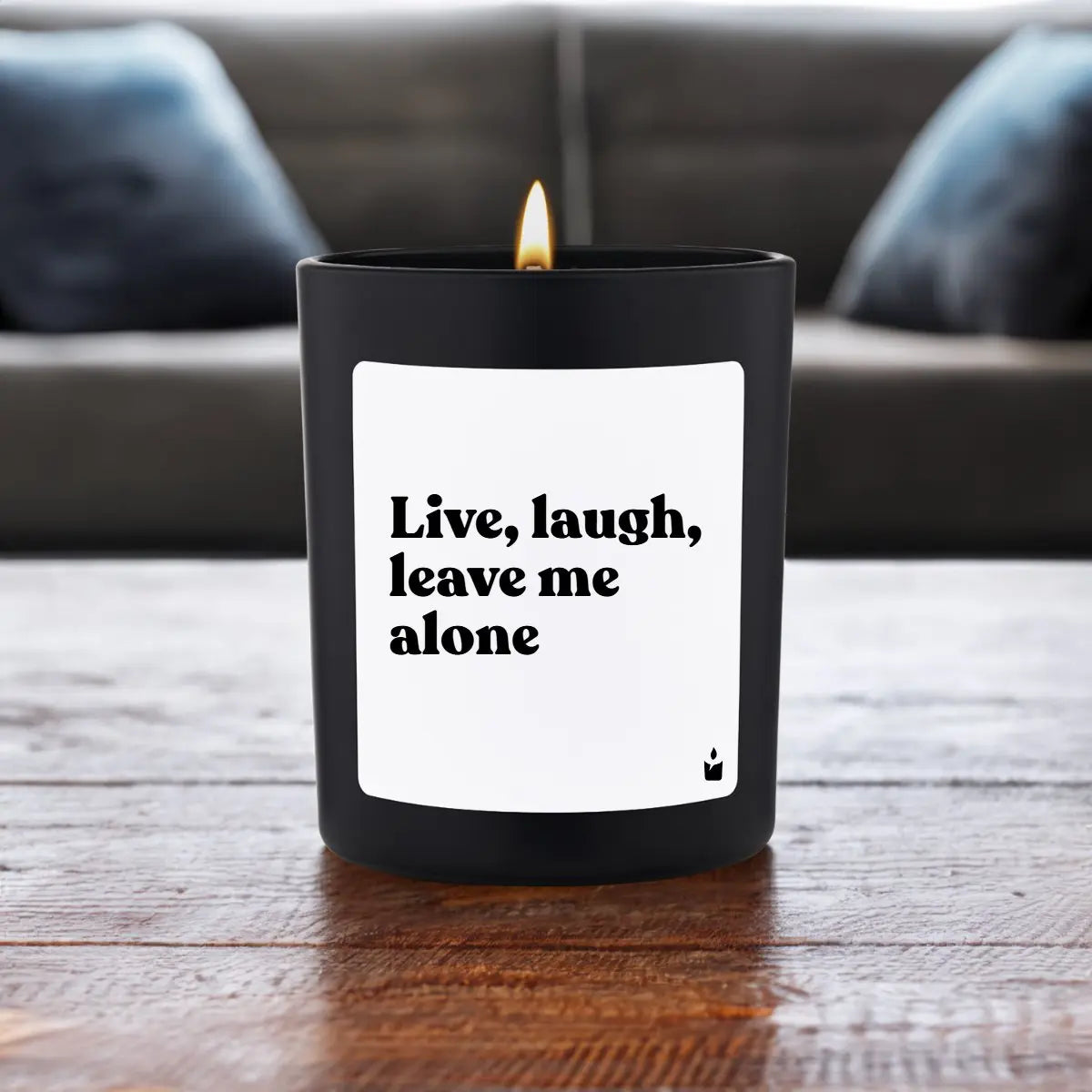 Duftkerze Schwarz Flowery Live, laugh, leave me alone von ChattyCandles