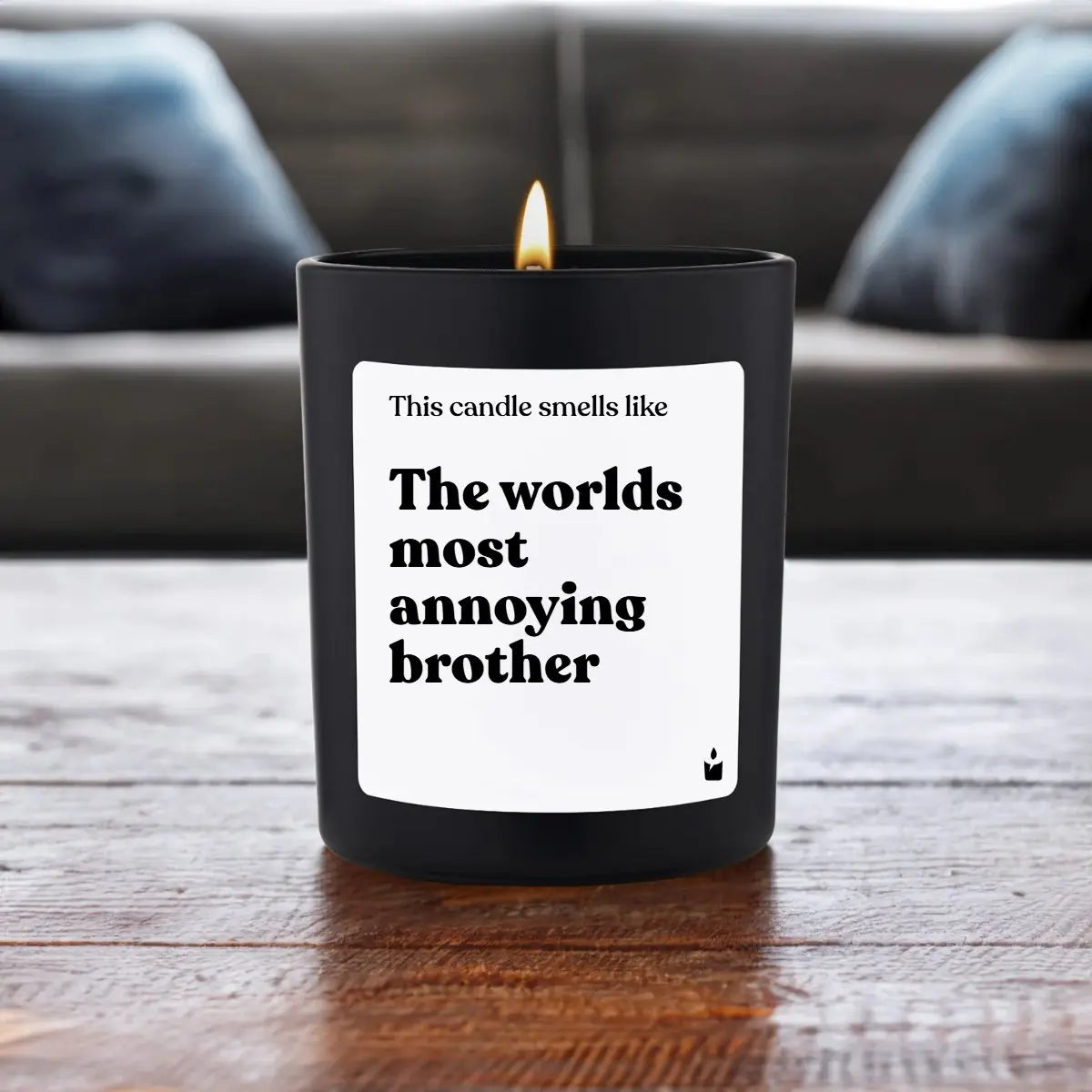 Duftkerze Schwarz Flowery The worlds most annoying brother von ChattyCandles